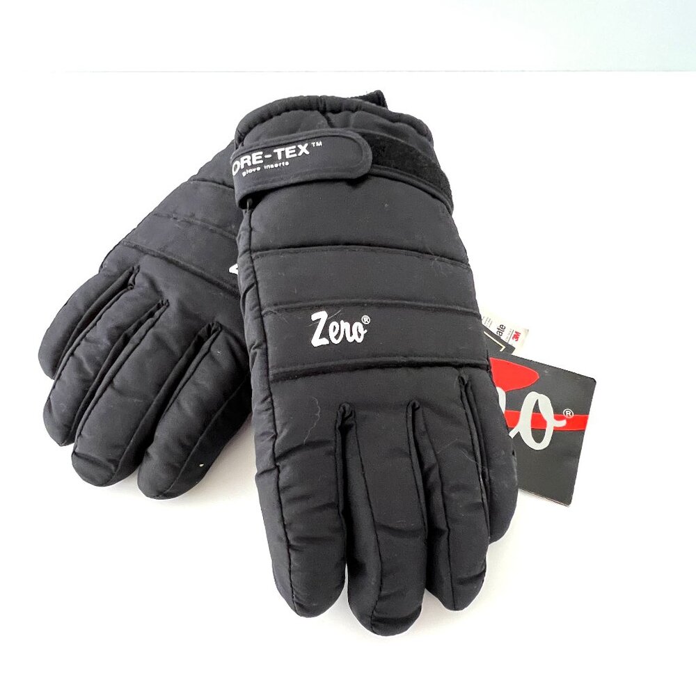 Zero Gore-Tex Black Gloves, Vtg. Sz Large, Never Worn, W/ Original Tags!